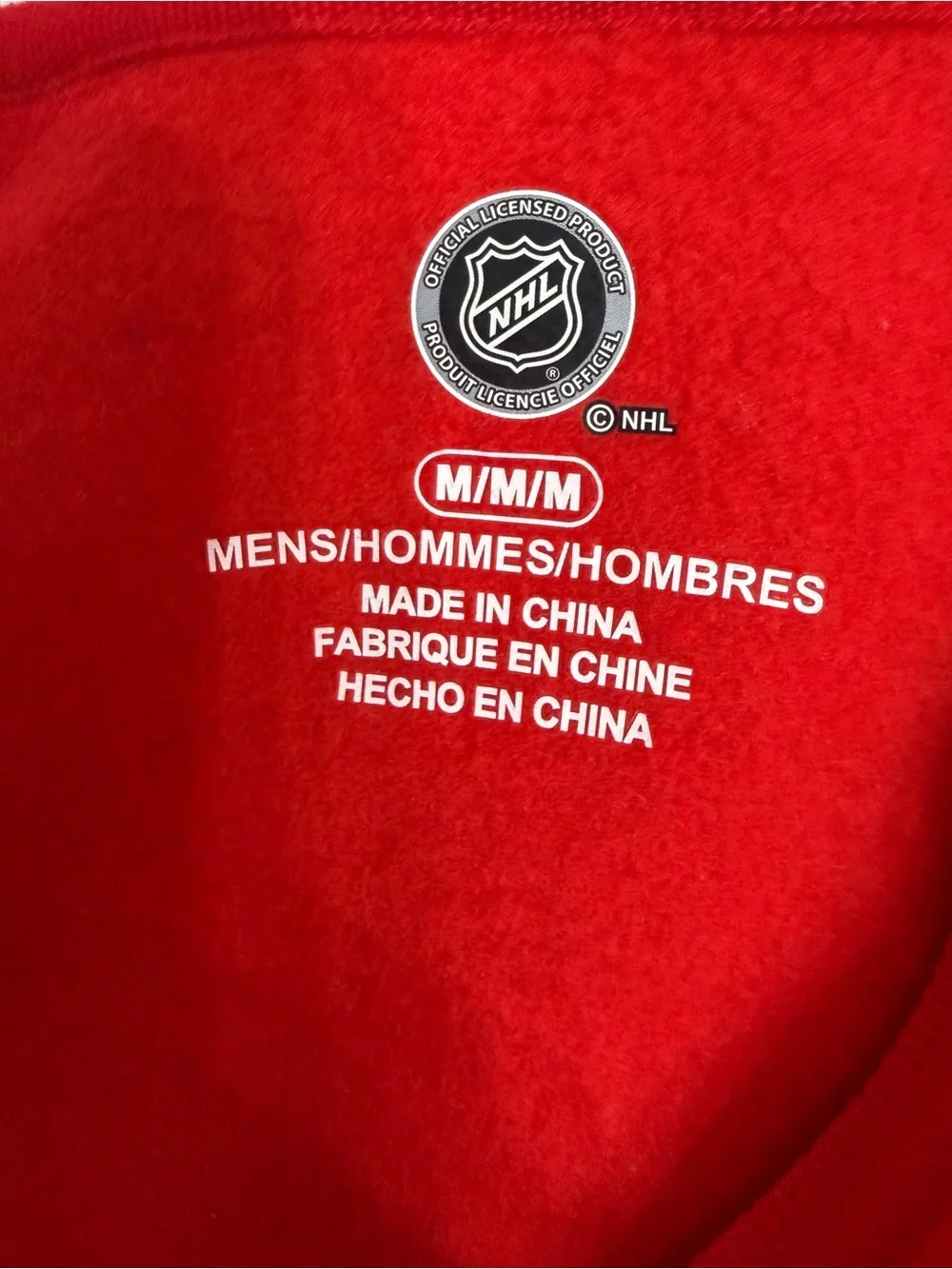 NHL Detroit Red Wings Pullover Embroidered Logo Hoodie Quarter Zip